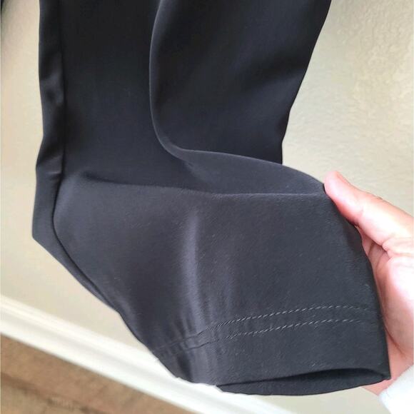 Susan Graver Black Pants Sz Medium Zipper Lightweight Career Minimalist Stretch - Picture 4 of 8